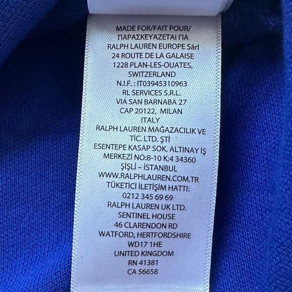 Ralph Lauren | Bear Polo Shirt | XXL | Classic Fit | Royal Blue | 100% Cotton - Picture 8 of 16